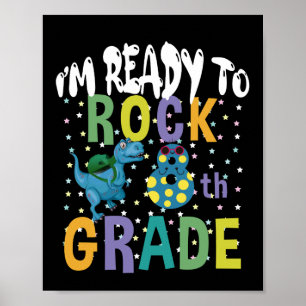Poster Retour à l'école Je suis prêt à rocker 8e année Di