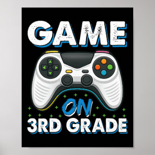 Poster Retour à l'école jeu activé 3e année drôle gamer e