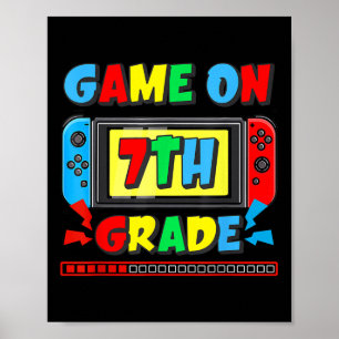 Poster Retour à l'école jeu activé 7e année drôle de joue