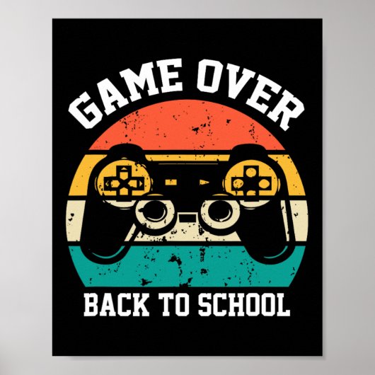 Poster Retour À L'École Jeu Drôle Sur Enseignant Étudiant (Devant)