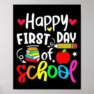 Poster Retour À L'École Joyeux Premier Jour De L'Étudiant