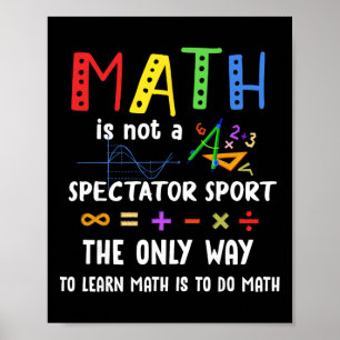 Poster Retour à l'école Les maths ne sont pas un sport de