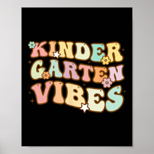 Poster Retour À L'École Maternelle Vibes Retro Enseignant