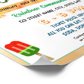 Poster Retour à l'école modèle de l'événement de baignade (Coin)