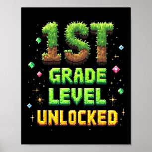 Poster Retour à l'école Niveau 1ère année débloqué Garçon