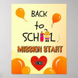Poster Retour à l'école pour les enfants