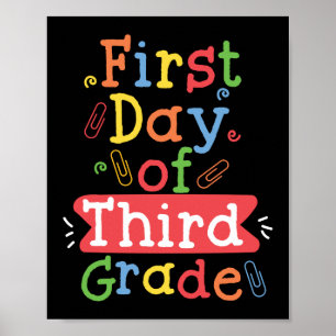Poster Retour À L'École Premier Jour D'Enseignant De Troi