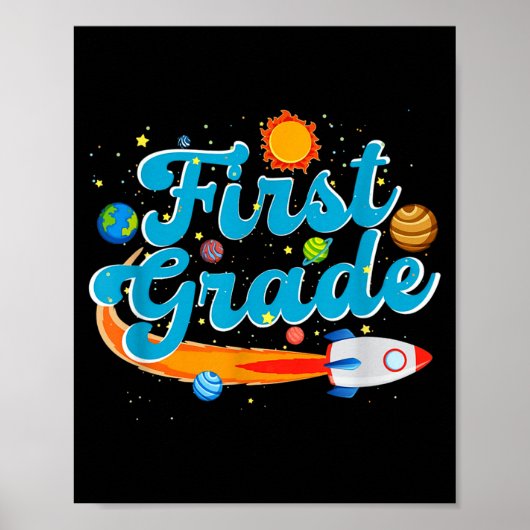 Poster Retour à l'école professeur d'espace extérieur pre (Devant)