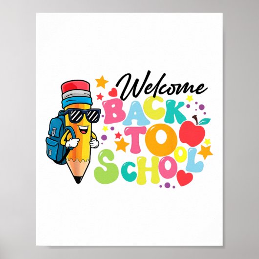 Poster Retour à l'école professeur drôle d'amour (Devant)