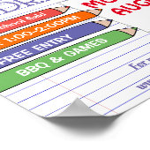 Poster retour à l'école PTA PTO fourniture entraînement é (Coin)