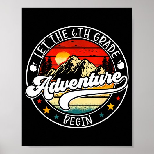 Poster Retour à l'école, que l'aventure de 6e année comme (Devant)