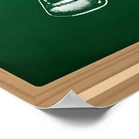 Poster Retour à l'école Science Chalkboard Éducation (Coin)