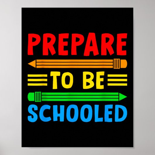 Poster Retour À L'École Tenue De Professeur Drôle Se Prép (Devant)