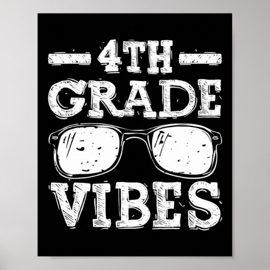 Poster Retour à l'école Vibes de 4e année (Devant)
