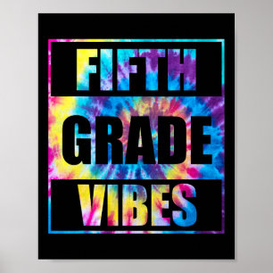 Poster Retour À L'École Vibes De 5E Année Premier Jour De
