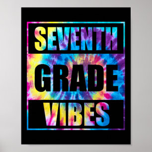 Poster Retour À L'École Vibes De 7E Année Premier Jour De