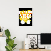 Poster Retour À L'École Vibes De 8E Année Chemise Premier (Bureau à domicile)