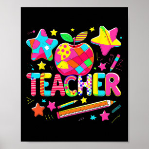 Poster Retour À L'École Vie De L'Enseignant Inspiré Appre