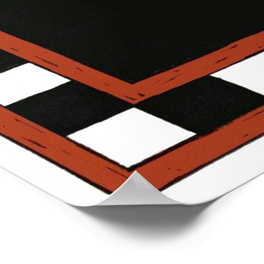 Poster Retour À L'Impression Cadre De L'École (Coin)