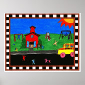 Poster Retour À L'Impression Cadre De L'École (Devant)