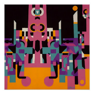 Poster Retour Allée de nuit du voyage - Ken Gage Art