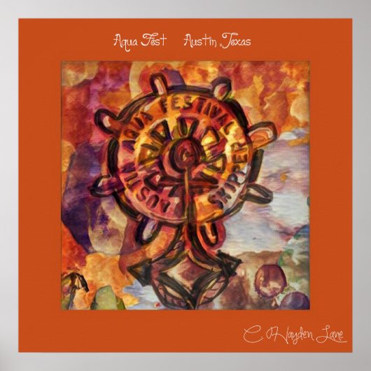 Poster Retour Austin Aqua Fest print (Devant)