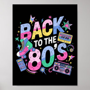 Poster Retour aux années 80 Années 80 Vintage Eighties Re