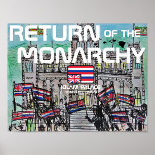 POSTER RETOUR DU PALAIS MONARCHY IOLANI