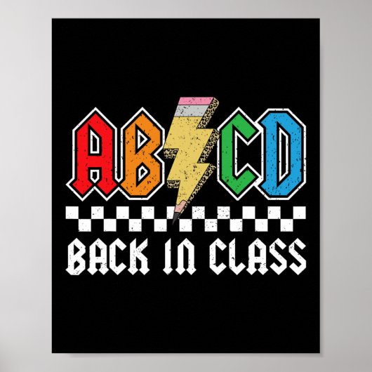 Poster Retour En Classe Rocks Retour À L'École Garçons Fi (Devant)