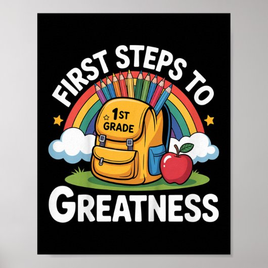 Poster Retourner À L'Équipement Scolaire Pour Les Enfants (Devant)