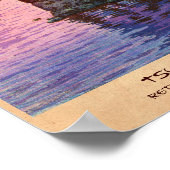 Poster Retourner Sailboat à Yabase Tsuchiya Koitsu hanga (Coin)