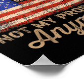 Poster Retraité 2025 Pas Mon Problème Plus Us Drapeau Pou (Coin)