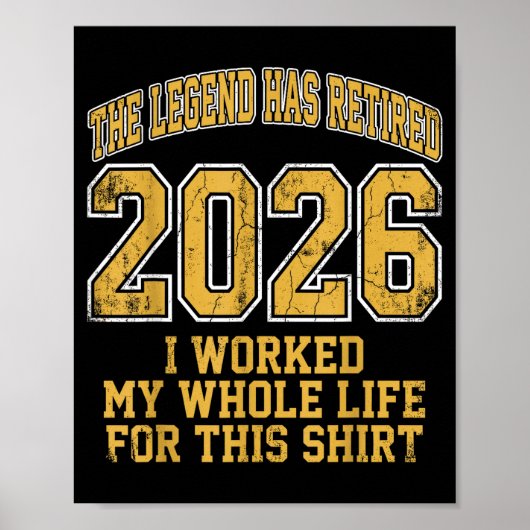 Poster Retraité 2026 plus de problème drôle retraite (Devant)