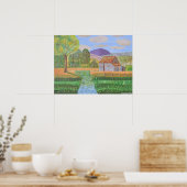 Poster Retraite cabine dans les collines 2 (Cuisine)