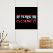 Poster Retraite de cyclisme drôle - Cycologue (Cuisine)