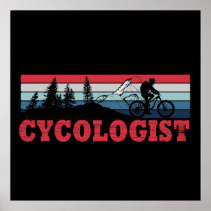 Poster Retraite de cyclisme drôle - Cycologue