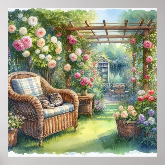 Poster Retraite de jardin paysage 3 (Devant)