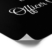 Poster Retraite de la police Ligne Bleue Mince Applicatio (Coin)