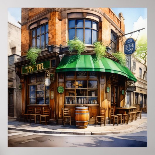 Poster Retraite de Leprechaun Un pub irlandais fictif cré (Devant)
