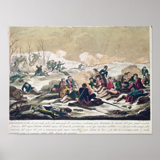 Poster Retraite de Moscou, gravée par J. Hassell (Devant)