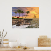 Poster Retraite de plage (Cuisine)