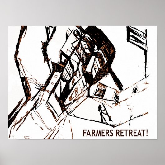 Poster RETRAITE DES AGRICULTEURS blanc (Devant)