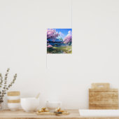 Poster Retraite des cerisiers en fleurs, paradis près de  (Cuisine)