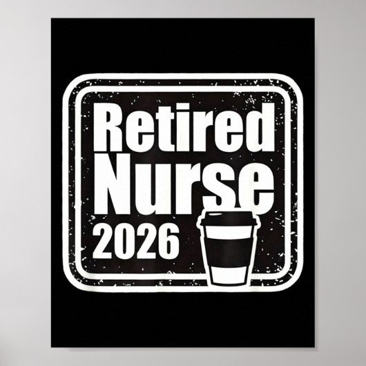 Poster Retraite d'infirmière retraitée drôle (Devant)