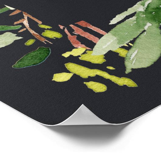 POSTER RETRAITE EN COULEUR D'EAU SUCCULENTE (Coin)