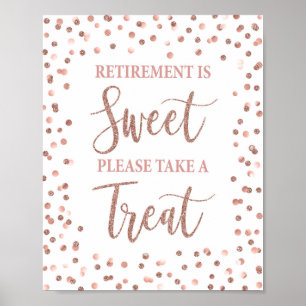 Poster Retraite est Sweet Party Signer Rose Parties scint