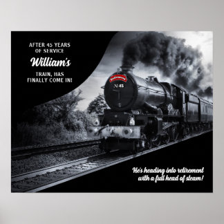 Poster Retraite ferroviaire sur mesure no 45 Train