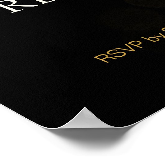 Poster Retraite Gold Confetti Enregistrer la date (Coin)