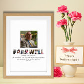 Poster Retraite Livre d'Invité Signable Écrire Sur Adieu