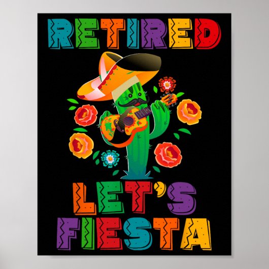 Poster Retraite Mexicano Fiesta Retraite Cinco De (Devant)
